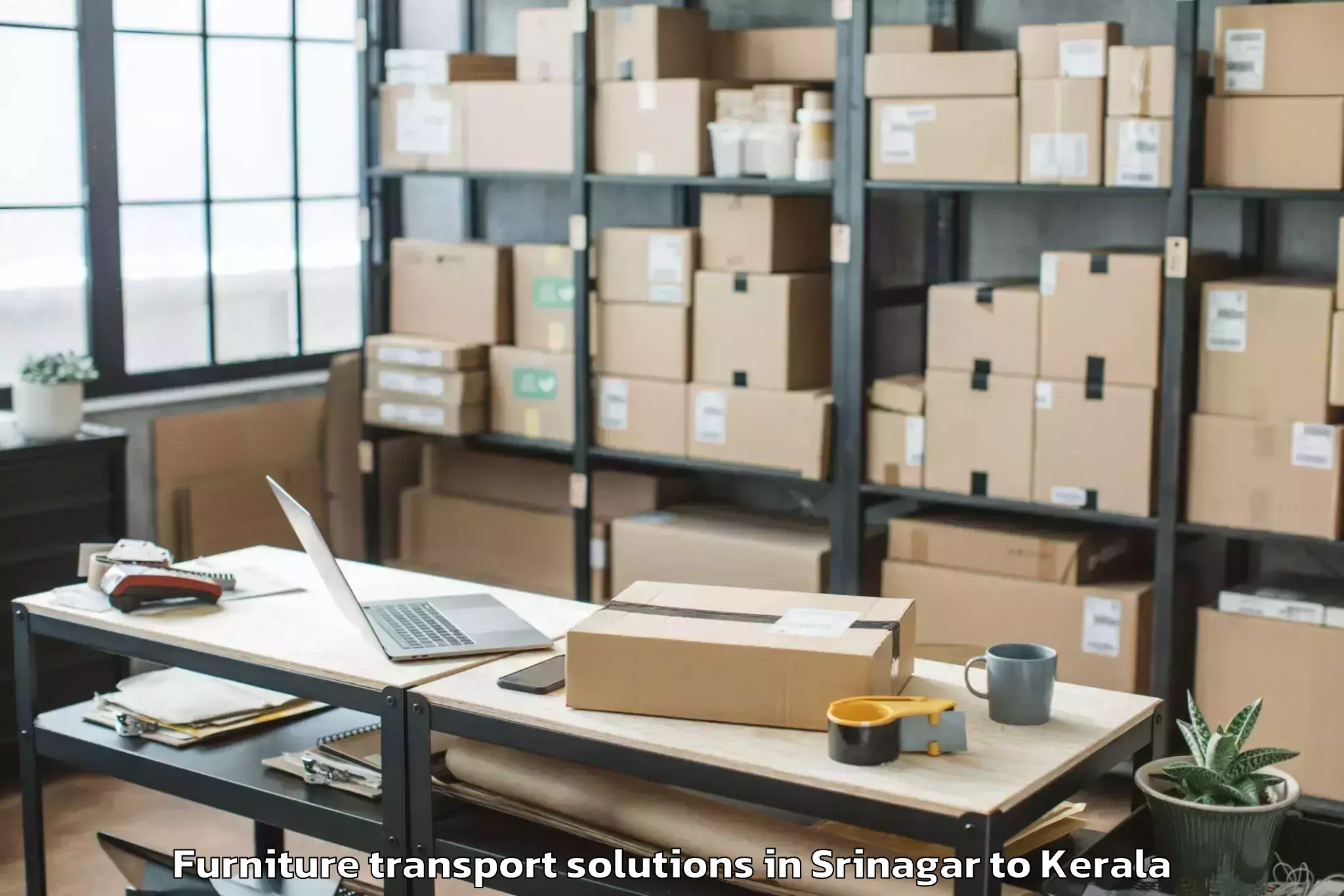 Book Srinagar to Idukki Township Furniture Transport Solutions Online